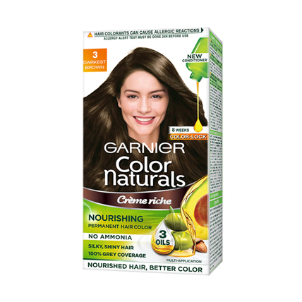 Garnier Hair Colour Naturals Darkest Brown 3